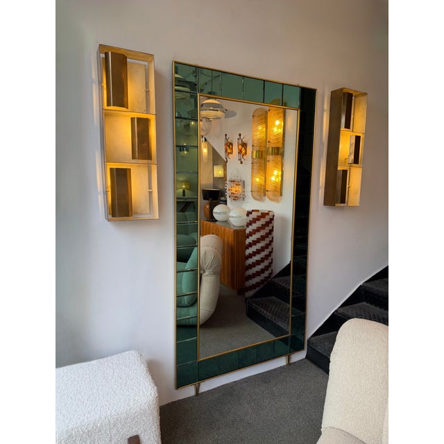 Pair of Brass Sconces "Finestra" 12664 by Gio Ponti for Arredoluce. Italy, 1950s For Sale - Image 17 of 17