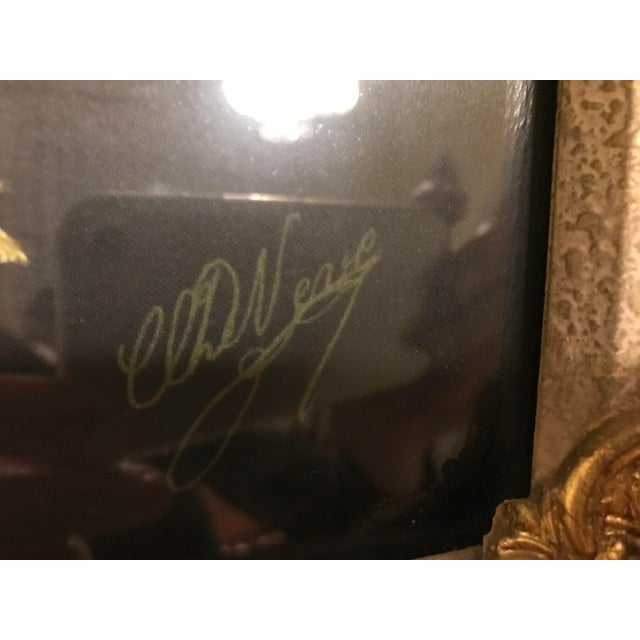 Framed Image Woven on Silk, 1950 For Sale - Image 4 of 14