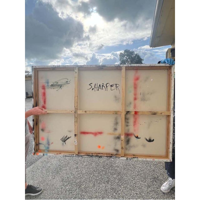 Plastic Scott Harper Mixed Media Painting titled “M83” 40 x 60 2024 For Sale - Image 7 of 11