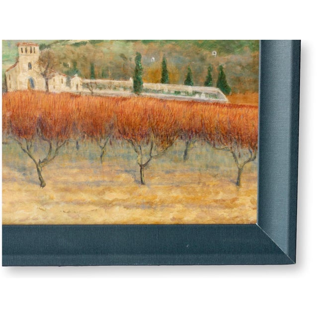 French Provincial Midcentury French Vineyard Landscape For Sale - Image 3 of 3