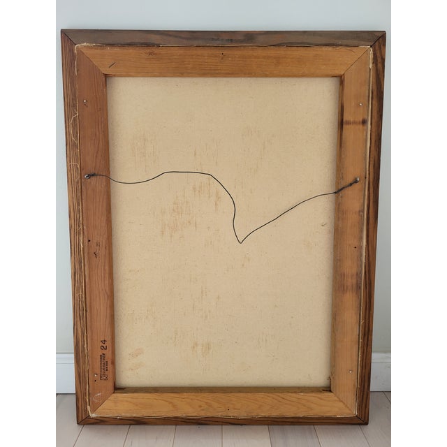 Wood Vintage Signed D. Genereux Floral Still Life – Framed Oil Painting on Canvas For Sale - Image 7 of 8