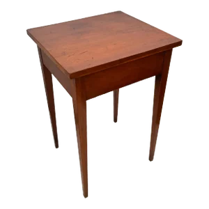 American Hepplewhite Square Top Cherry Wood Stand With Tapered Legs, Circa 1830.