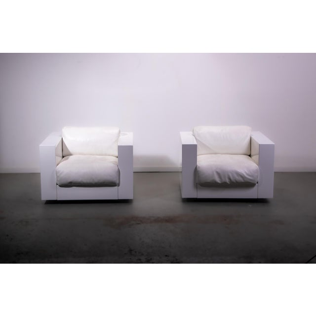Saratoga Armhairs by Lella and Massimo Vignelli for Poltronova, 1990, Set of 2 For Sale - Image 14 of 18