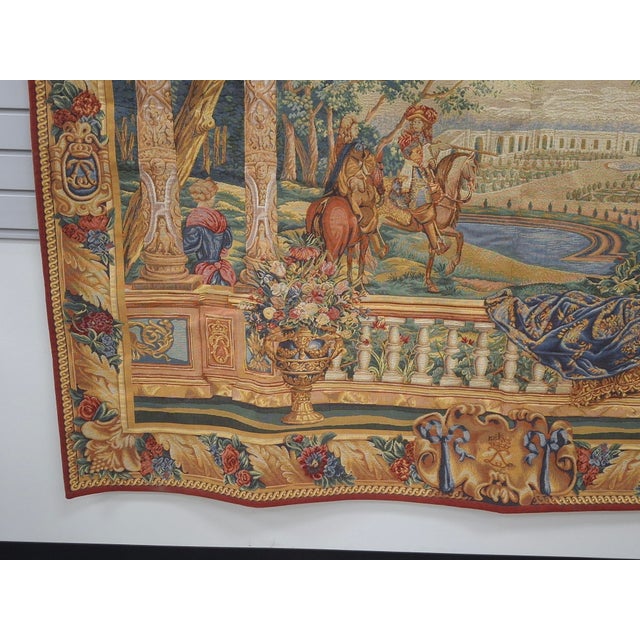 20th Century Tapisserie d'Halluin France Aubusson Style Tapestry For Sale - Image 9 of 12