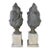 19th Century Italian Zinc Flame Finials on Distressed Wood Bases For Sale