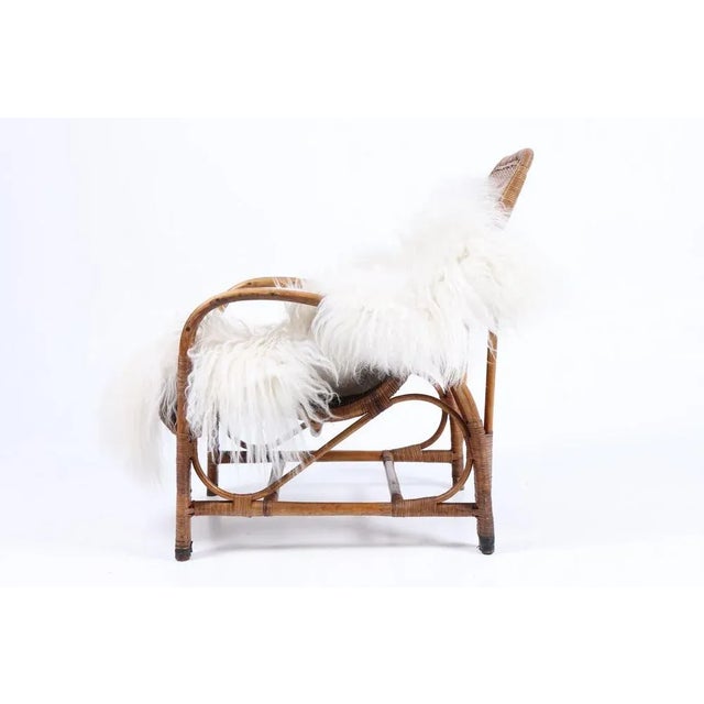 Mid-Century Armchair in Bamboo, Denmark, 1950s For Sale - Image 6 of 8