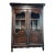 Early 19th Century French Provincial Solid Oak Glass Door Armoire For Sale