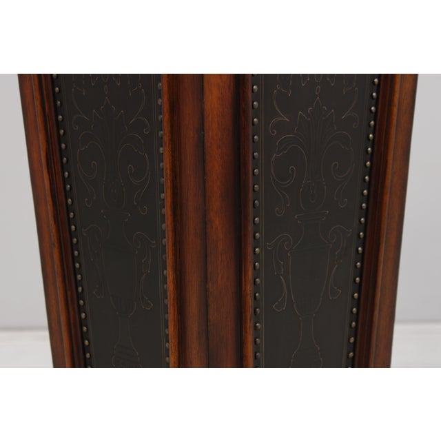 Theodore Alexander Metal Clad Display Pedestal Stand For Sale - Image 10 of 15