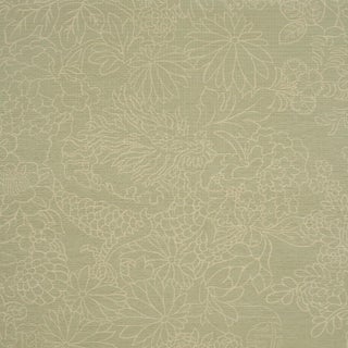 Sample - Schumacher Chiang Mai Dragon Silhouette Raffia Wallcovering In Sage For Sale