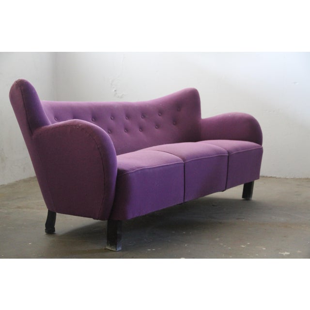 Danish Club Sofa by Fritz Hansen & Flemming Lassen, 1930s For Sale - Image 9 of 10