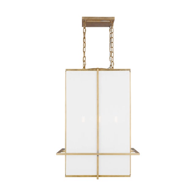 2020s Thom Filicia by Visual Comfort Studio Dresden 4-Light Medium Lantern Pendant in Coastal Gild For Sale - Image 5 of 5