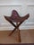 Bring Home a 1970s Character With This Vintage Leather Tripod Campaign Stool. For Sale - Image 9 of 9