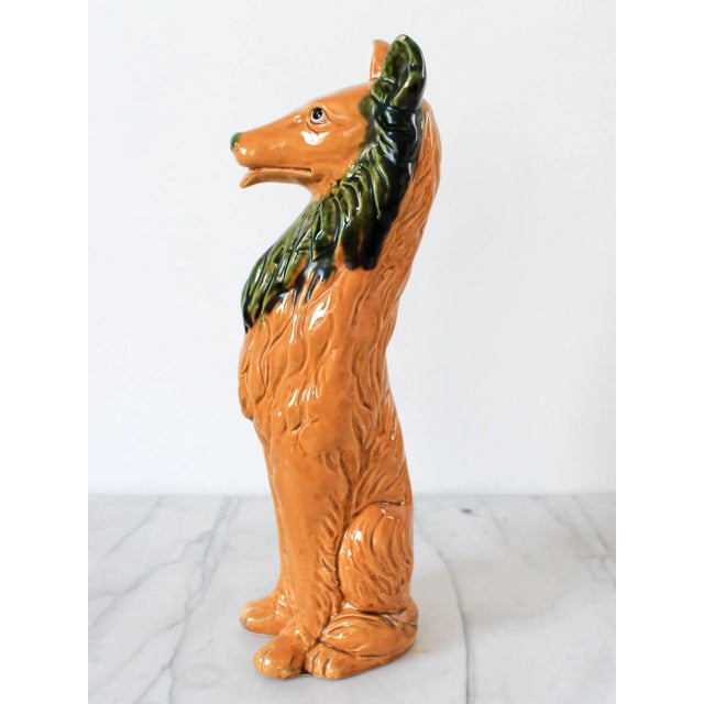 Mid 20th Century Vintage Ceramic Dog Figurine For Sale - Image 5 of 9
