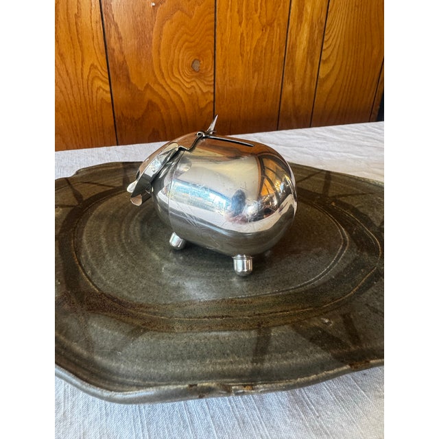 Napier Mid 20th Century Napier Silver Elephant Coin Bank For Sale - Image 4 of 11