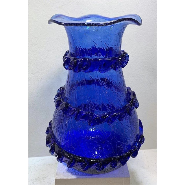 Majorcan Blown Glass Vase from Gordiola, 1970s For Sale - Image 4 of 4