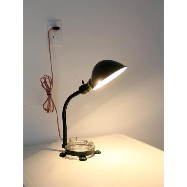 Vintage Gooseneck Desk Lamp With Ashtray For Sale - Image 12 of 13