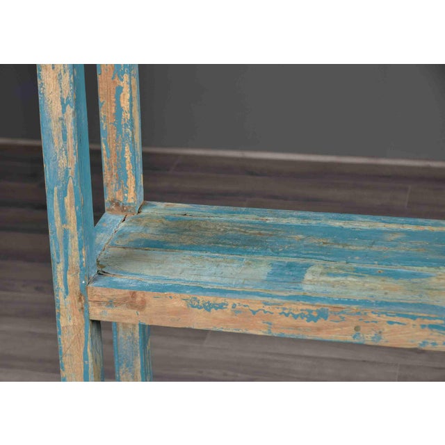 Antique Painted Pine Four-Tier Open Étagère For Sale - Image 12 of 12