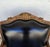 Wood Chateau Dax French Provincial Black Top Grain Leather Lounge Chair & Ottoman For Sale - Image 7 of 10
