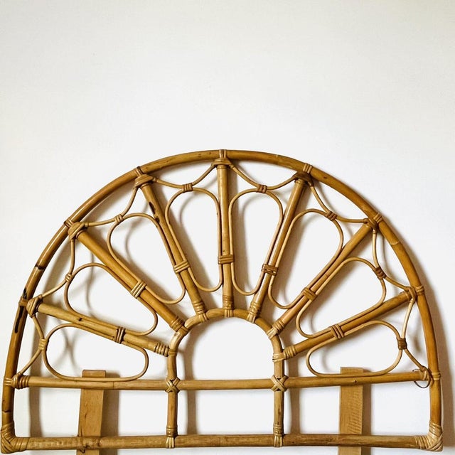 Mid-Century Bamboo Single Headboard For Sale - Image 6 of 11