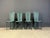 Postmodern Vintage Green Leather Dining Chairs, 1980s, Set of 4 For Sale - Image 3 of 8