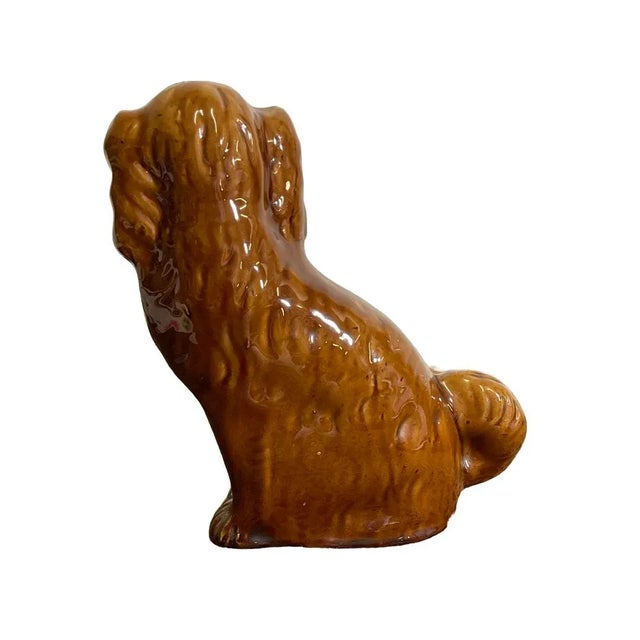 Staffordshire Late 19th Century Brown Staffordshire Spaniel For Sale - Image 4 of 7