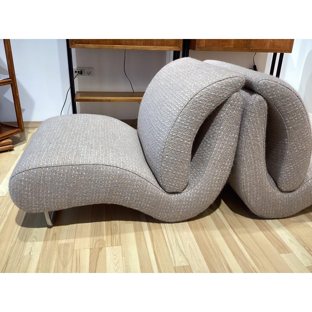 Textile Lounge Chairs, 1970s, Set of 2 For Sale - Image 7 of 10