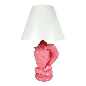 Newly Lacquered Vintage Plaster Conch Shell Lamp