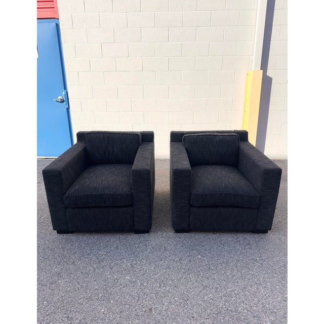 Restoration Hardware Black Maxwell Chairs For Sale - Image 9 of 10