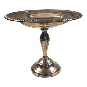 1940s f.b. Roger’s Silver Pierced Compote Candy Dish