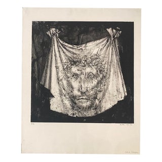 Michel Ciry, Veronique's Veil, 20th Century, Etching For Sale