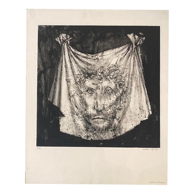 Michel Ciry, Veronique's Veil, 20th Century, Etching For Sale