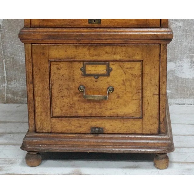 Large Oak Filing Cabinet, 1930s For Sale - Image 9 of 11