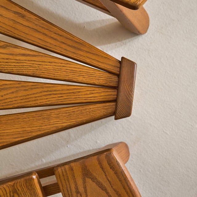 Set of Dutch Brutalist Oak Lounge Chairs + Side Tables by Dittmann & Co, 1960s For Sale - Image 9 of 11