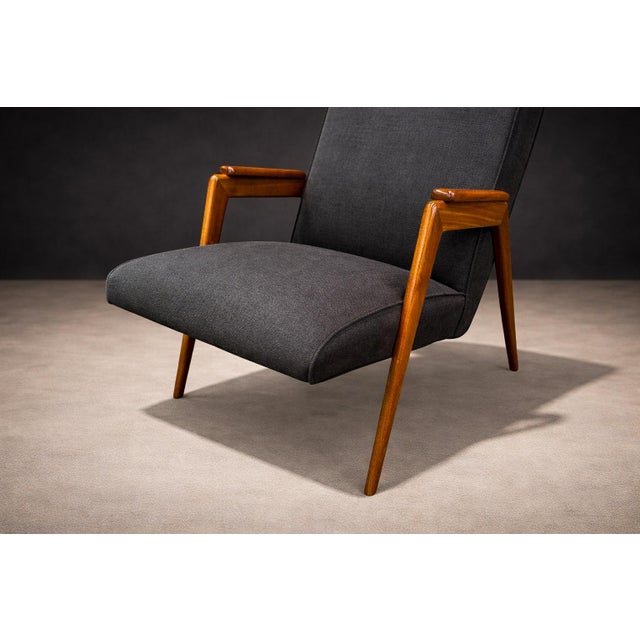 Armchair in Pau Marfim & Fabric, Pierre Weckx, 1950s - Lot 880 For Sale - Image 4 of 16