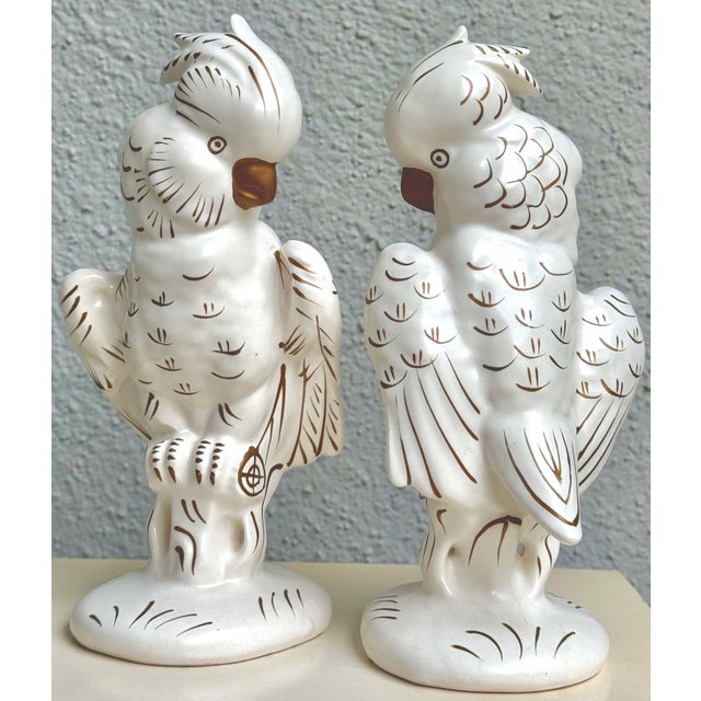 Mid-Century Modern Made in Japan Cockatoo Parrots - A Pair For Sale - Image 16 of 16