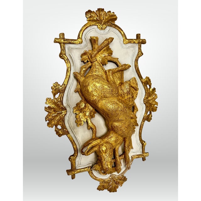 Rustic European Antique Black Forest Carved Hanging Game Plaques- a Pair For Sale - Image 3 of 9