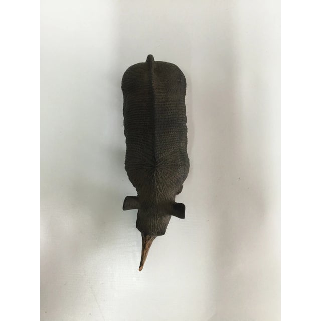 Black Rhino Carved Statue 1970s For Sale - Image 8 of 11
