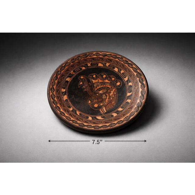 Title: Signed Costa Rican Artisan Pottery Plate / Catchall Bowl — Pre-Columbian Inspired Wall or Table Decor, 1996 ---...