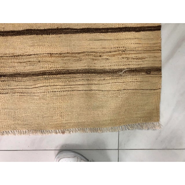 Vintage Naturel Turkish Off White Rug For Sale - Image 9 of 11