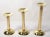 These 3 graduated Karl Springer LTD polished Brass Candlesticks are designed by Karl Springer circa 1985 in America. Each...
