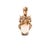 Modern Vintage 14k Yellow Gold, Opal & Diamond Figural Owl Pendant for a Necklace For Sale - Image 3 of 12