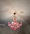 Art Deco Vintage Murano Style Large Chandelier, Pink Floral Chandelier, Bouquet Style Ceiling Light, 4-Light Flush Mount For Sale - Image 3 of 16