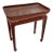 Vintage Chinese Red Lacquer & Woven Rattan Removable Tray Table With Calligraphy For Sale