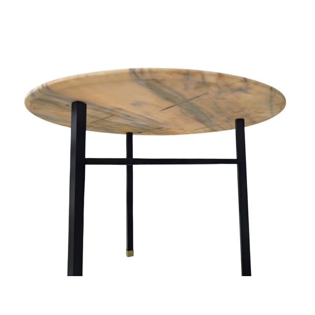 Round Coffee Table with Marble Base, 1950s For Sale - Image 5 of 7