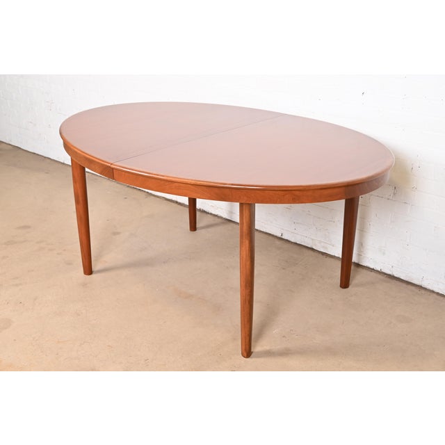 Brown H. W. Klein for Bramin Møbler Danish Modern Teak Extension Dining Table, Newly Refinished For Sale - Image 8 of 12