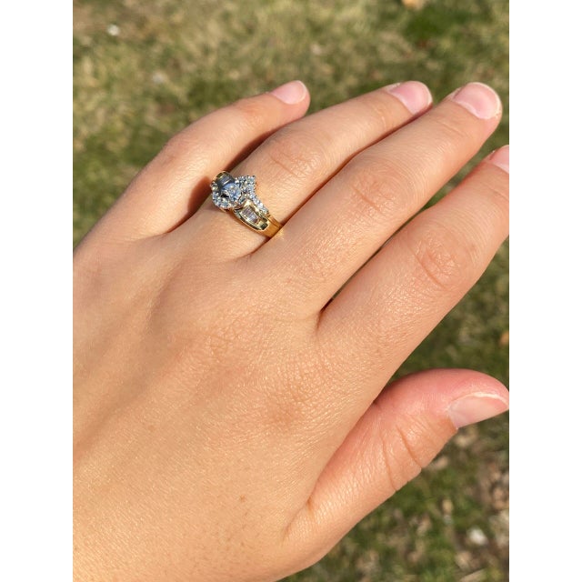 The Halifax: Vintage Heart Shaped Natural Diamond Engagement Ring For Sale - Image 9 of 10