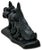 Black Vintage 1930s American Twin Scotties "Listen" Cast Iron Dog Doorstop Made for the Texaco Oil Co. For Sale - Image 8 of 12