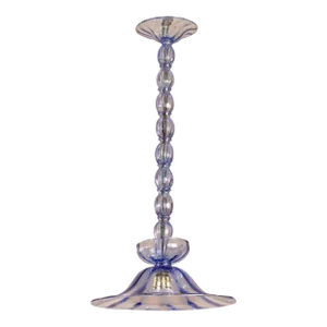 1970s Murano Blue Pendant, Attributed to Venini, Doge Model