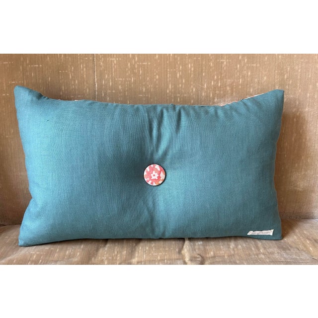 Transitional Fortuny Border Pillow For Sale - Image 3 of 3
