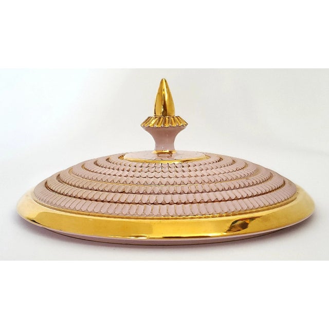 Pink 1960s Pink Bowl Candy Dish Aldo Londi Seta Style For Sale - Image 8 of 11